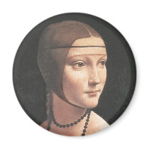 Dama con ermellino magnets by masterpiecesofart Dama con ermellino magnets