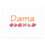 Dama (peach color) post card