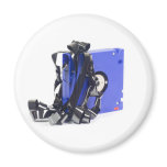 Damaged computer backup tape magnets
