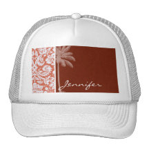 Damasco anaranjado tropical gorro