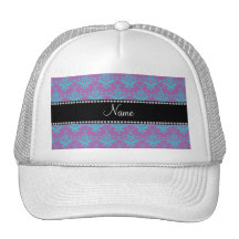 Damasco azul púrpura conocido personalizado gorras