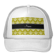 Damasco conocido personalizado del amarillo del or gorras de camionero