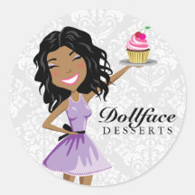 Damasco de Ebonie de 311 postres de Dollface Pegatina