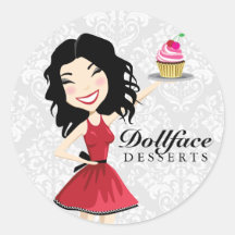Damasco de Kimmie de 311 postres de Dollface Etiqueta