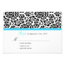 Damasco elegante RSVP Invitación