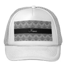 Damasco gris conocido personalizado gorros bordados