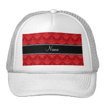 Damasco rojo conocido personalizado gorro de camionero