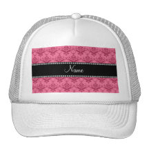 Damasco rosado conocido personalizado gorro de camionero