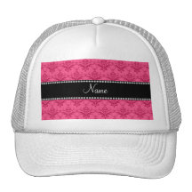 Damasco rosado conocido personalizado gorras