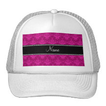 Damasco rosado magenta conocido personalizado gorra
