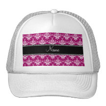 Damasco rosado magenta conocido personalizado gorras