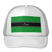 Damasco verde conocido personalizado gorro