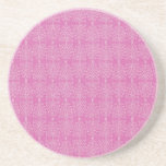 damask22  HOT PINK WHITE DAMASK DECORATIVE SCROLL coasters