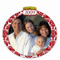 Damask 2009 Family Photo Christmas Ornament photo sculptures by samack Damask 2009 Family Photo Christmas Ornament photo sculptures