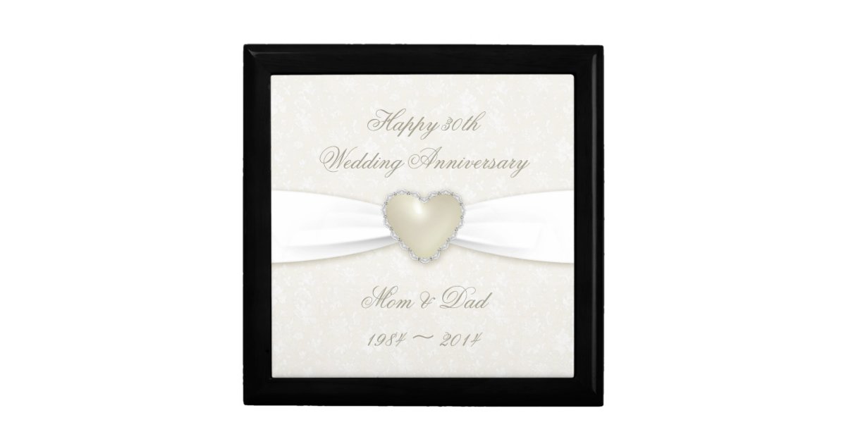 Damask 30th Wedding Anniversary Gift Box Zazzle