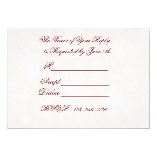 Damask 40th Wedding Anniversary Invitation