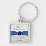 Damask 45th Wedding Anniversary Key Chain