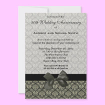 Damask 50th Wedding Anniversary invitations