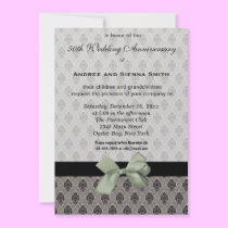 Damask 50th Wedding Anniversary invitations