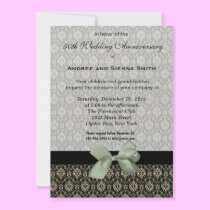 Damask 50th Wedding Anniversary invitations