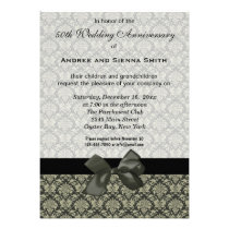 Damask 50th Wedding Anniversary invitations