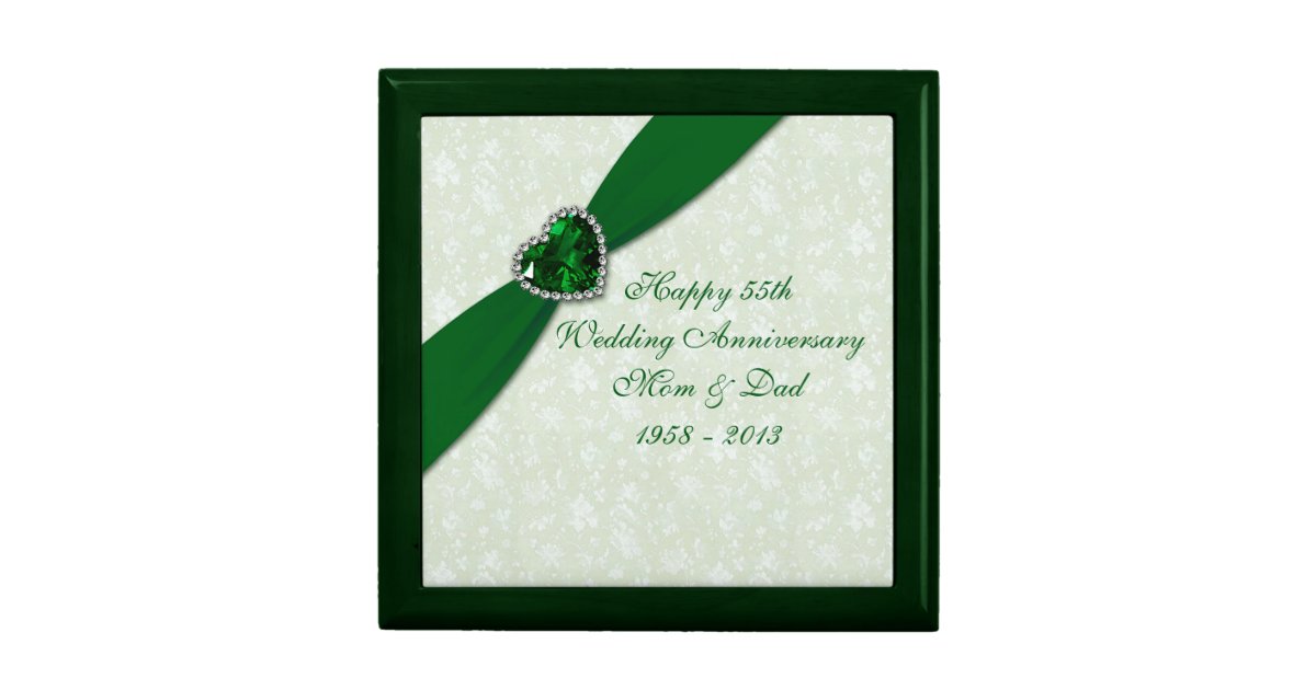 Damask 55th Wedding Anniversary Gift Box Zazzle