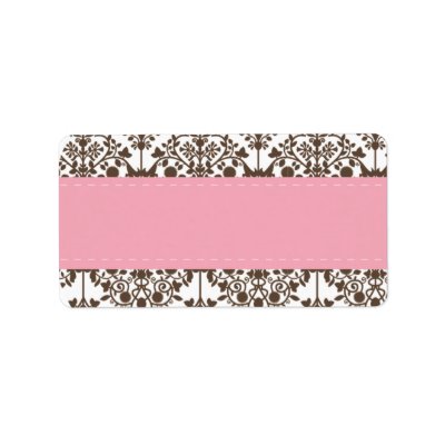 Damask Address Label