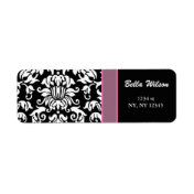 damask address label