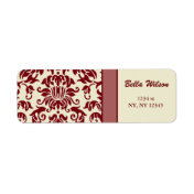 damask address label