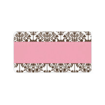 Damask Address Label