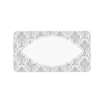 Damask Address Label