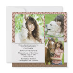 Damask and Dots Photo Home School Graduation Open Custom Invites