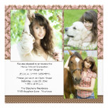 Damask and Dots Photo Home School Graduation Open Custom Invites