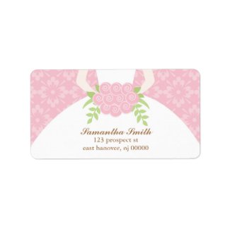 Damask and Floral Return Address Labels zazzle_label