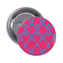Damask Aqua-Magenta buttons