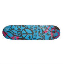 Damask  Aqua-Magenta, Grafitti skateboards
