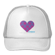 Damask Aqua-Purple 4 Trucker Hat