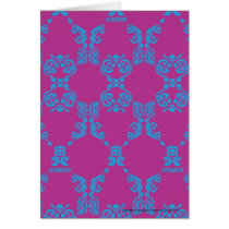 Damask Aqua-Purple cards