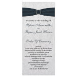 damask aqua Wedding program