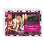 Damask B&W Azalea Save The Date Invitation