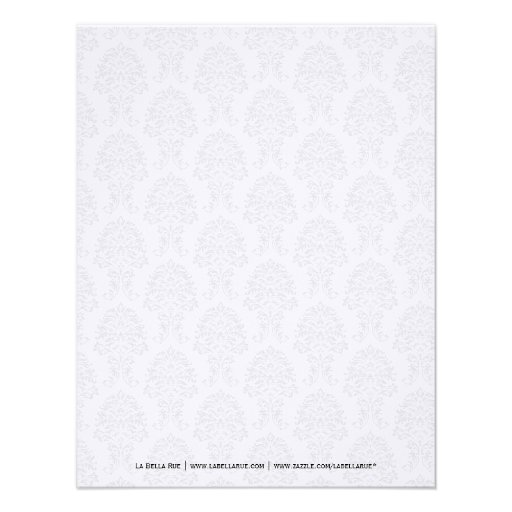 Damask Baby Carriage Baby Shower Advice Card Invite