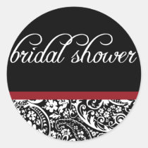 Damask Beauty-Bridal Shower Sticker stickers