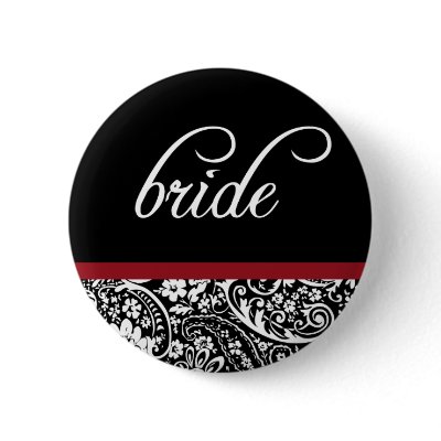 Damask Beauty Bride Button