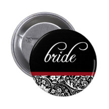 Damask Beauty Bride Button