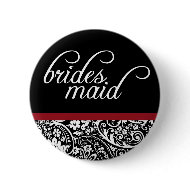 Damask Beauty Bridesmaid Button button