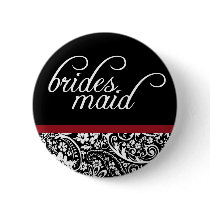 Damask Beauty Bridesmaid Button