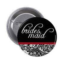 Damask Beauty Bridesmaid Button