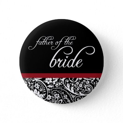Damask Beauty Father of the Bride Button