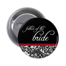 Damask Beauty Father of the Bride Button