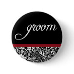 Damask Beauty Groom Button